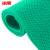冰禹 BYQ-705 PVC镂空防滑垫 S形塑料地毯浴室地垫 网格门垫 绿色1.8m*1m（厚4.5mm）