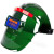 曌月自动变光电焊面罩头戴式 全脸轻便 彩变光焊工焊帽带安全帽 绿色真彩变光+安全帽 (10保护片