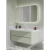 华迪诺新款圆角浴室柜绿色烤漆橡木陶瓷一体洗手盆柜组合侧边收纳洗漱台 定制尺寸颜色添加洗手台氛围