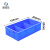 米奇特工 分格零件盒塑料收纳盒子物料分类周转箱 3格箱350*200*85蓝色