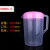 定制加厚塑料量杯透明级带刻度杯烧杯毫升量筒小厨房奶茶杯子 5000ml粉色带盖