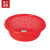 珠塑 圆筛 淘米篮 洗菜盆 菜篮子 白/红/蓝色（50个/组） 350 细孔 购买请备注颜色