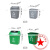 沃嘉定制适用塑料无盖垃圾分类垃圾桶不带盖子学校厨房小区物业户外大号 灰色-【其他垃圾】 60升【不带盖子】