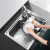 华帝（VATTI）水槽单槽304不锈钢 厨房洗菜盘一体槽拉伸大槽水池盘台上水槽 58x43单槽+厨房龙头 091101