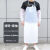 防水防油透明围裙厨房女水产皮工作男大人食堂塑料pvc牛筋胶 透明围裙105*80+套袖
