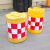 塑料防撞桶圆柱形滚塑防撞桶玻璃钢防撞桶交通防撞桶路障水桶沙桶 720*450mm 滚塑黄色