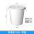 特厚带盖塑料大白桶家用储水桶蓝色胶桶120升大水桶酿酒桶食品级 特厚100升桶带盖（白色）