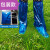 一次性鞋套男女防水防滑加厚塑料脚套下雨防雨户外长筒养殖雨靴套 蓝色长筒加厚脚型鞋套（10只）包装款 L