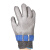 易美丽诺 LC0324 防割手套不锈钢5级钢丝加PE钢环手套防切割修理木工（1只装） 银灰色 XXXL--总长27.5cm