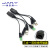 三合一双绞线传输器 音视频电源传输3合1 同轴高清BNC转rj45网口 音频端子