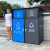 迪恩斯（DEANS）户外分类垃圾桶大容量室外两分类大号商用垃圾箱小区街道学校环卫果皮箱480L新国标
