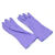 10双包邮乳胶橡胶手套加绒保暖洗衣洗碗塑料胶皮加长加厚家务手套 (加厚全绒40cm紫 L