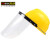 梵绅 防溅面屏 铝包边耐高温透明面罩配安全帽式防护面具电焊面罩 作业安全帽面具二合一 PC面罩+黄色ABS安全帽