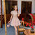 拉夏贝尔（La Chapelle）新中式国风高端精致连衣裙女夏季气质感年轻少女款改良旗袍 粉红色 S