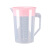 量杯带刻度量桶奶茶店专用大容量茶壶加厚塑料带盖量筒5000ml毫升 深红色