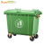 舒蔻 加厚物业小区公用室外环保分类塑料带盖医疗环卫户外垃圾桶大容量商用 绿色660L