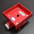 防爆消防接线盒手报消报声光烟感温感底座红色穿线盒