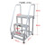 铝制平台梯工业爬梯梯凳踏台登高工作台带扶手 YDTT900F定制 五步踏台高度130cm+90cm扶