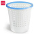 得力 垃圾桶 办公经典圆形直桶带压圈垃圾桶/纸篓/清洁桶 系列 塑料网状 带压圈 28cm（9554）
