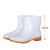 白色雨鞋耐油耐酸碱卫生靴牛筋底水鞋防滑白色工作雨鞋3天 中筒雨鞋 44
