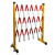 玻璃钢管式伸缩围栏可移动安全电力施工护栏绝缘折叠围挡防护栏定制 0.96*2.5米 塑料 黑黄