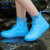 阿力牛 AZF87 双层鞋底防水雨鞋套 加厚耐磨防滑鞋套 蓝色中筒 L(37-39码) 