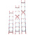 铝合金伸缩梯子直梯单面升降梯子工程梯阁楼梯3-12米登高户外云梯 加厚款3米[1.6米升2.5米] 2mm