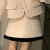 束浮套装女冬装时尚 两件套气质型40岁唐泽雪穗小众设计法式冬季气暖 燕麦色短裙 S