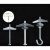 复邦铁飞机膨胀螺丝 石膏板 预制板 空心砖锚栓 螺栓  伞膨胀吊旗钩子 M4x50配螺丝(25个)