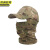 京洲实邦 战术迷彩头套一体户外骑行钓鱼防晒透气面罩鸭舌帽 魔术贴套装cp色JZSB-3645