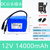 凯元达 锂电池大容量LED灯路由器光猫酒吧灯18661可充电池组12V【14000mAh】DC公母头+转接头 升级3A充电器