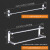 卫洋WYS-1499 卫生间免打孔太空铝毛巾杆 单杆亮砂款71cm 壁挂毛巾架