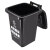 海斯迪克 HK-363 户外环卫垃圾桶 塑料上海分类垃圾箱 黑色干垃圾 加厚50L 