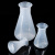 海斯迪克 HKCL-548 塑料三角烧瓶 PP喇叭口 带刻度锥形瓶 平底烧杯瓶 50ml