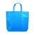 DYQT无纺布袋子定做广告手提覆膜环保立体袋宣传购物市帆布定制logo 无侧天蓝色 200个 横向小号
