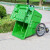 400L保洁车手推塑料环卫垃圾车大号户外垃圾桶市政物业垃圾清运车 定制 小轮子款绿色(带盖)