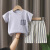 迪士尼（Disney）2024儿童短袖套装夏季纯棉男童衣服薄款女童t恤夏装服装宝宝童装 B126 73cm