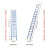 铝合金伸缩梯子6米7米8米10米加厚升降梯子单面直梯子户外工程梯 双踏板4米伸8米（最厚5.0MM）