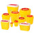 一次性锐器盒圆形锐器桶方形废物盒垃圾桶针筒黄色利器盒 1个方形3L