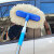 洗车拖把不伤车专用刷车的刷子软毛长柄伸缩汽车清洁除尘擦车 1.2米直杆蓝壳毛线洗车刷