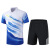 HPWJ李·宁寕夏季T恤运动服套装短袖短裤团体服装印logo工作服衫特·步 1068+8801 蓝色 120