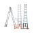 ONEVAN梯子折叠伸缩工程梯多工能人字梯加厚铝合金室内便携升降爬梯 【加厚踏板】多功能4+4米=直梯8米【加厚】