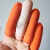 指套100个麻点颗粒防滑橙色白色乳胶橡胶耐磨加厚劳保工业手指套 橙色L大号(100个)