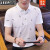 吉普（JEEP）高档棉质新款POLO男士短袖T恤夏季韩版潮流中青年翻领半袖 T8061白色-羽毛 XL 117-130斤