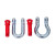 筑华工品 美式弓形起重直型卸扣 U型吊环 D型马蹄卡扣 1-1/8（9.5T）D型