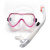 浮潜面镜专业潜水眼镜深潜防雾浮潜三宝面罩潜水面镜水肺装备 透明粉