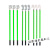 10KV高压接地棒低压绝缘操作棒电工室内配电房接地操作杆 0.5米*4根(绿色平口棒)带手刹