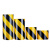 冠峰 宽20cm长46米 黑黄斜纹反光膜反光贴条地贴纸防水安全标识警示GNG-517