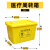 废物周转箱收纳箱垃圾转运箱黄色加厚垃圾桶40L60升100 100个周转箱垃圾袋115x100cm