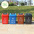 适用分类垃圾桶摇盖式大号室外咖啡色干湿垃圾桶塑料桶方形 25L上海分类带盖红色(有害)